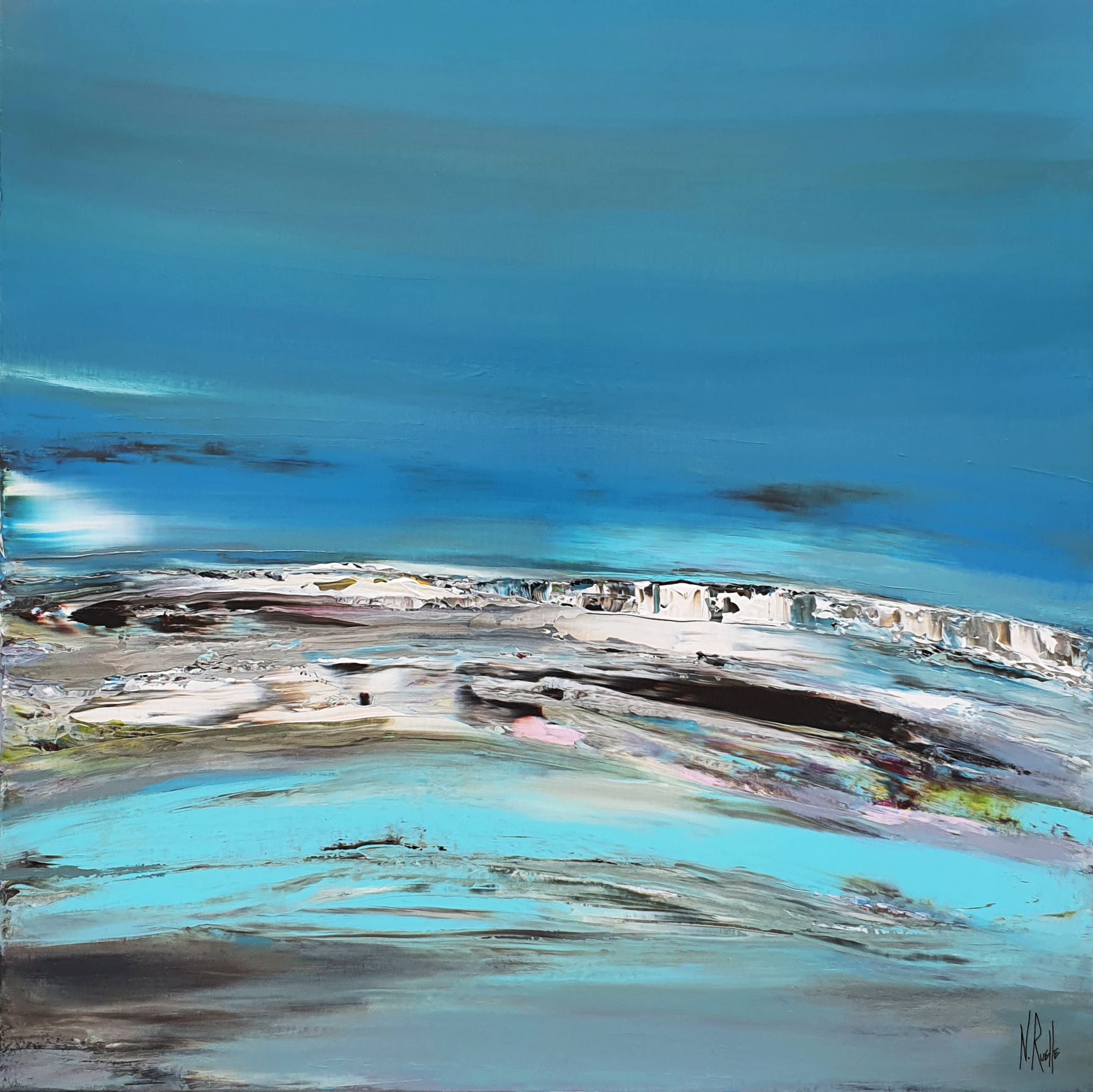 Tableau de RUELLE NICOLAS a pour titre HOPE style abstrait dim : RUELLE NICOLASprix:800