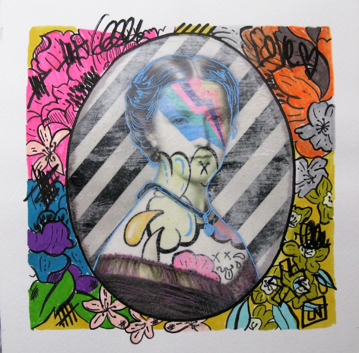 Dessin de LN LE PAPE a pour titre Helena style graphique dim : LN LE PAPEprix:60