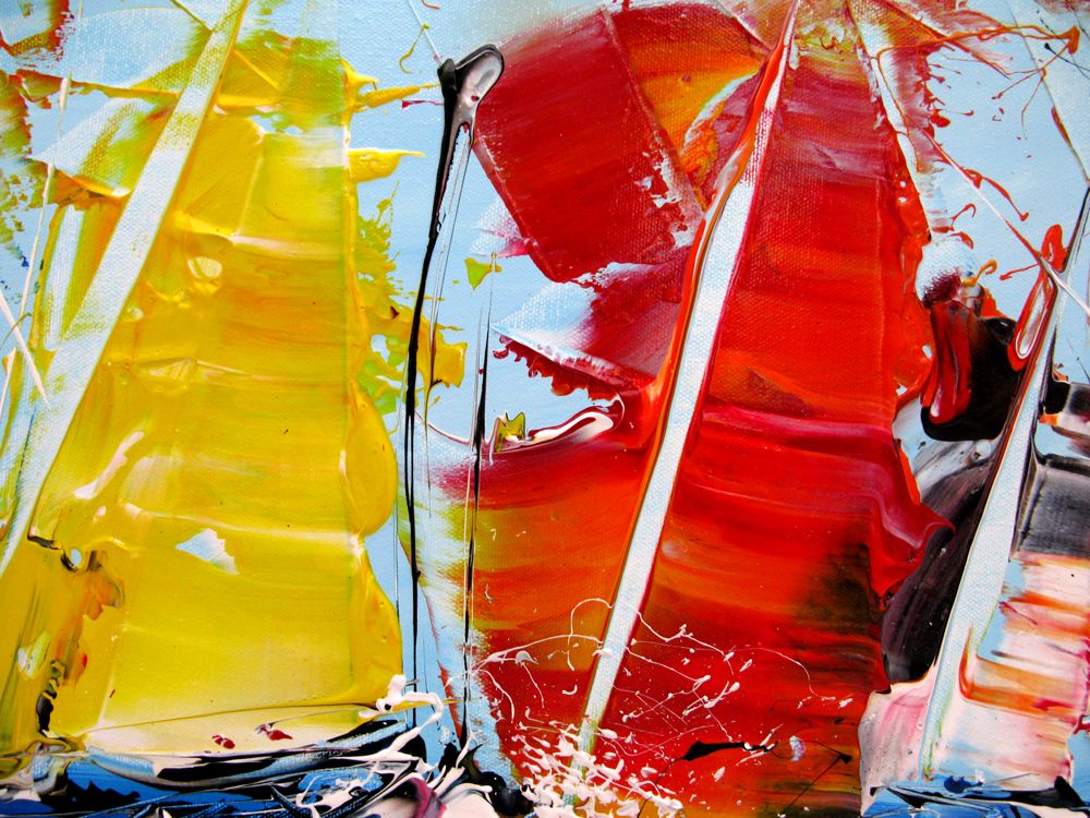 Tableau de F. BOUTET a pour titre MARINE ABSTRAITE 2024-49 style abstrait dim : F. BOUTETprix:600
