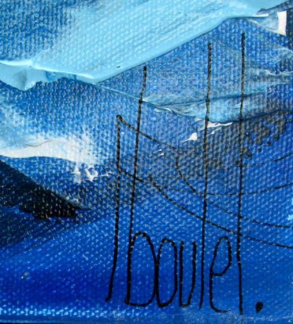 Tableau de F. BOUTET a pour titre MARINE ABSTRAITE 2024-49 style abstrait dim : F. BOUTETprix:600