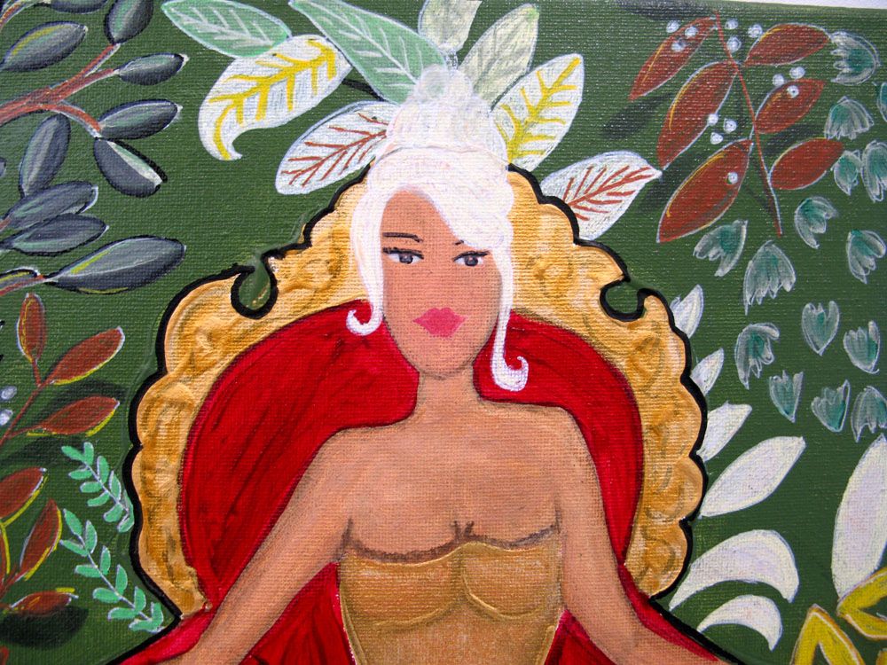 Tableau de CACOU a pour titre Ma Demoiselle style graphique dim : CACOUprix:150
