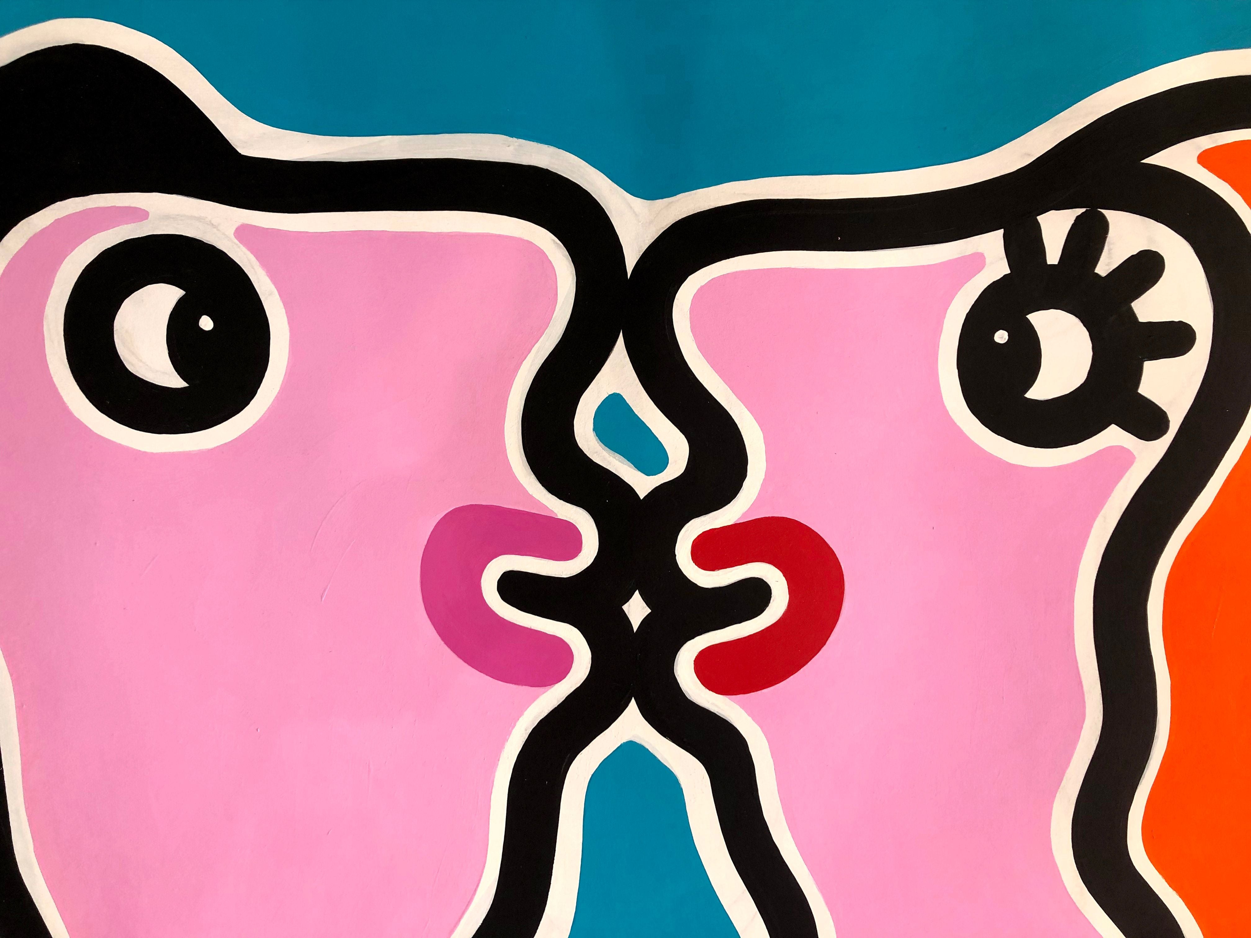 Dessin de MOUSTACHE BLEUE a pour titre Amoureux style figuratif dim : MOUSTACHE BLEUEprix:220