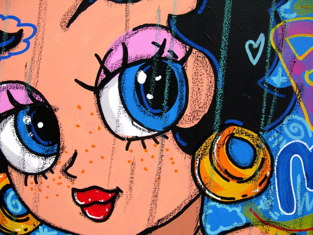 Tableau de RICO SAB a pour titre BE ICONIK style street art, graphique dim : RICO SABprix:600