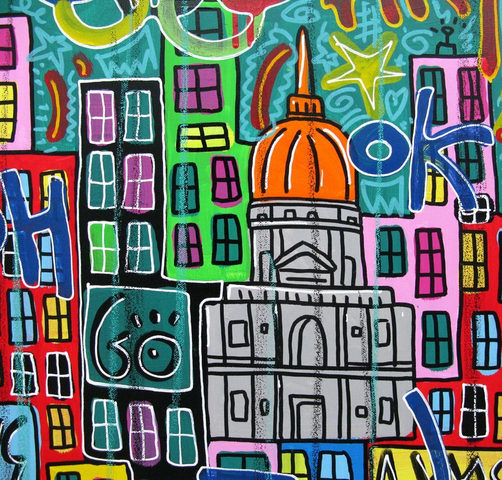 Tableau de RICO SAB a pour titre ART PARIS style street pop art, street art dim : RICO SABprix:950