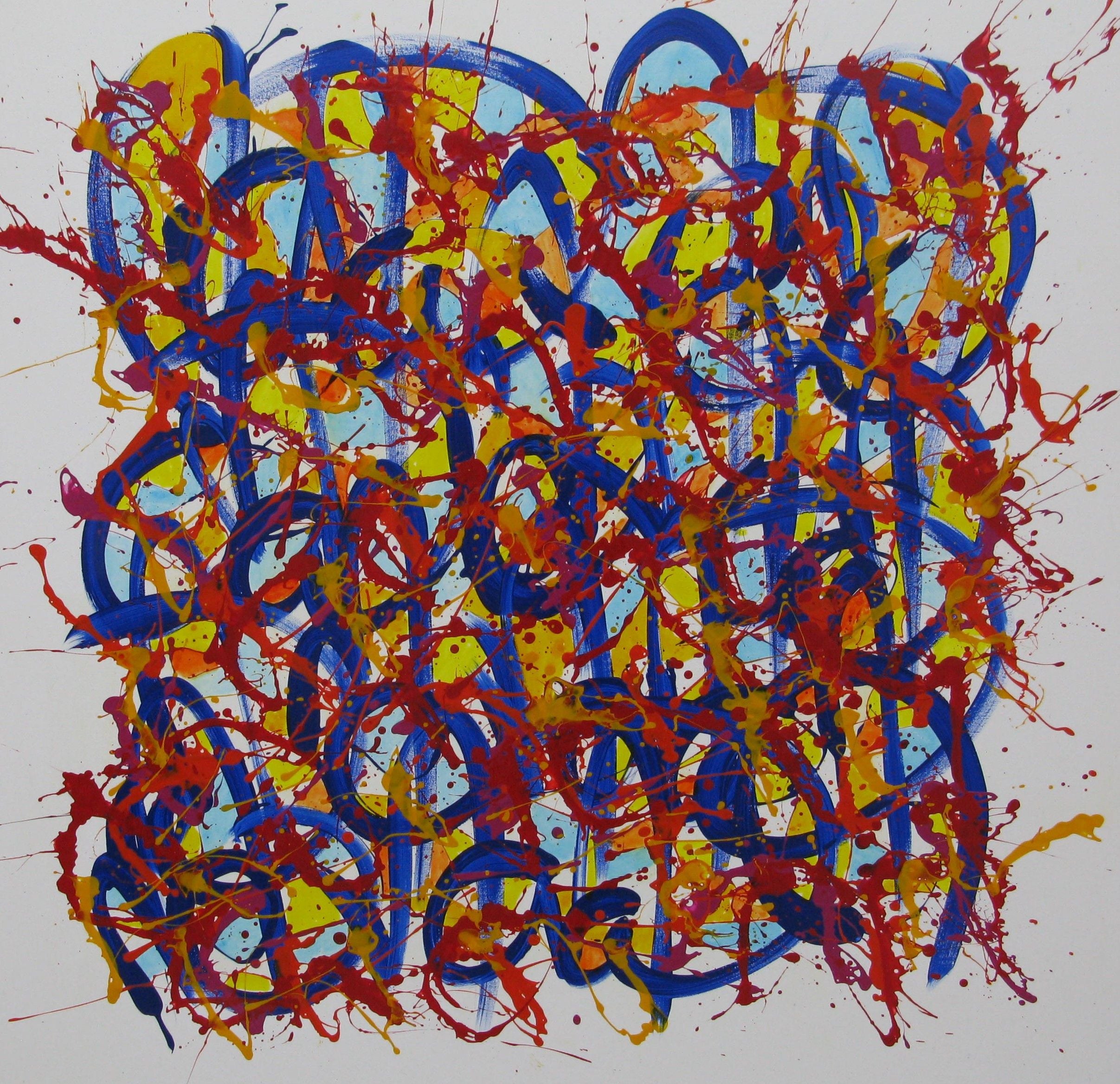 Tableau de STEPHANE RIME a pour titre NO NAME E4 style abstrait dim : STEPHANE RIMEprix:850