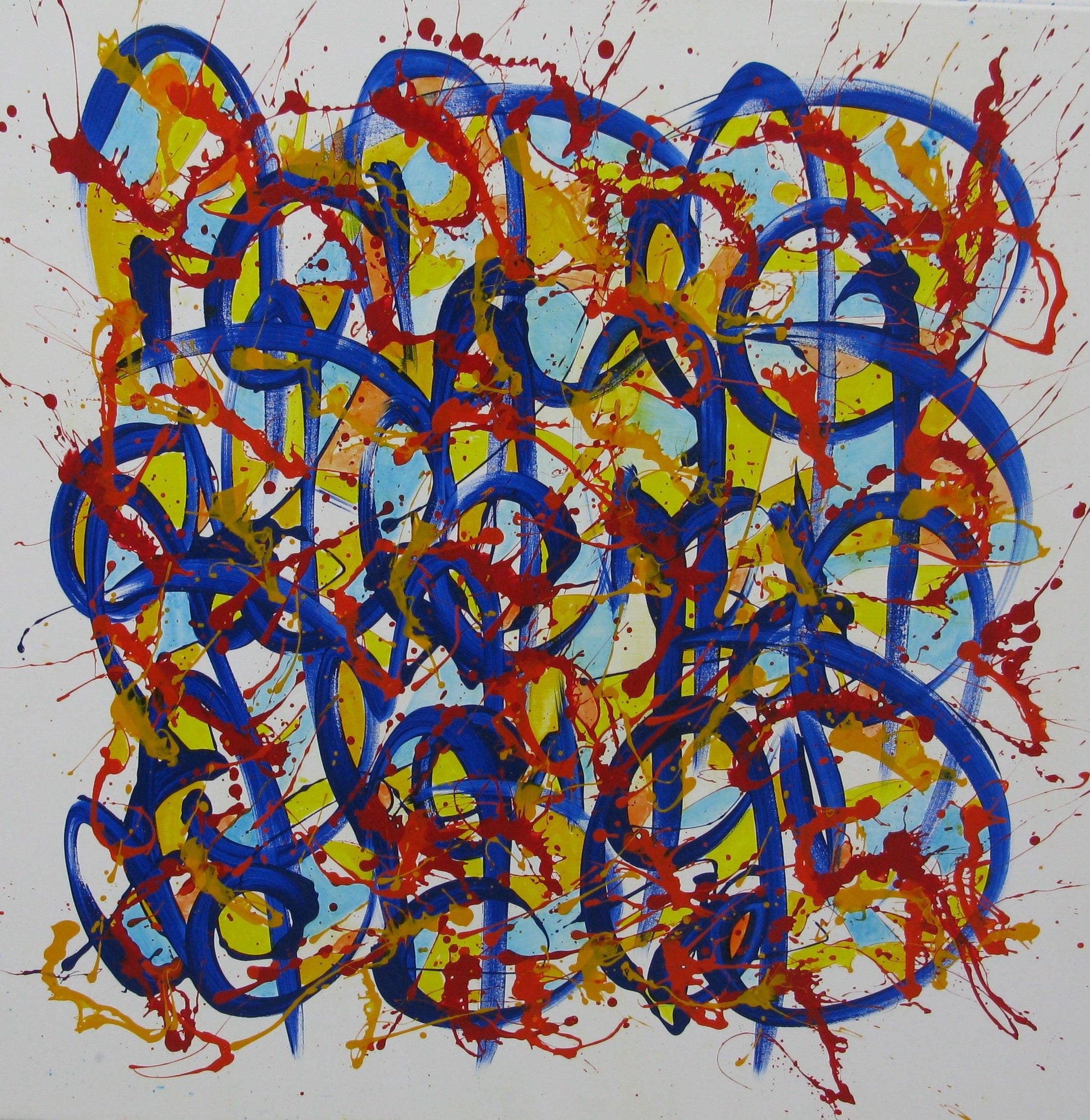 Tableau de STEPHANE RIME a pour titre NO NAME E4 style abstrait dim : STEPHANE RIMEprix:850
