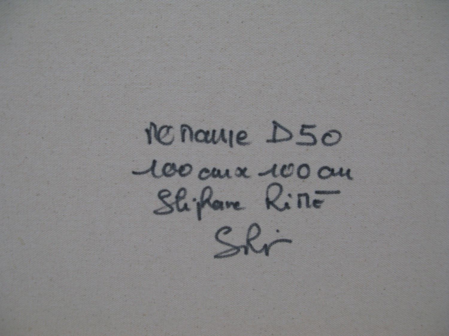 Tableau de STEPHANE RIME a pour titre NO NAME D50 style abstrait dim : STEPHANE RIMEprix:850