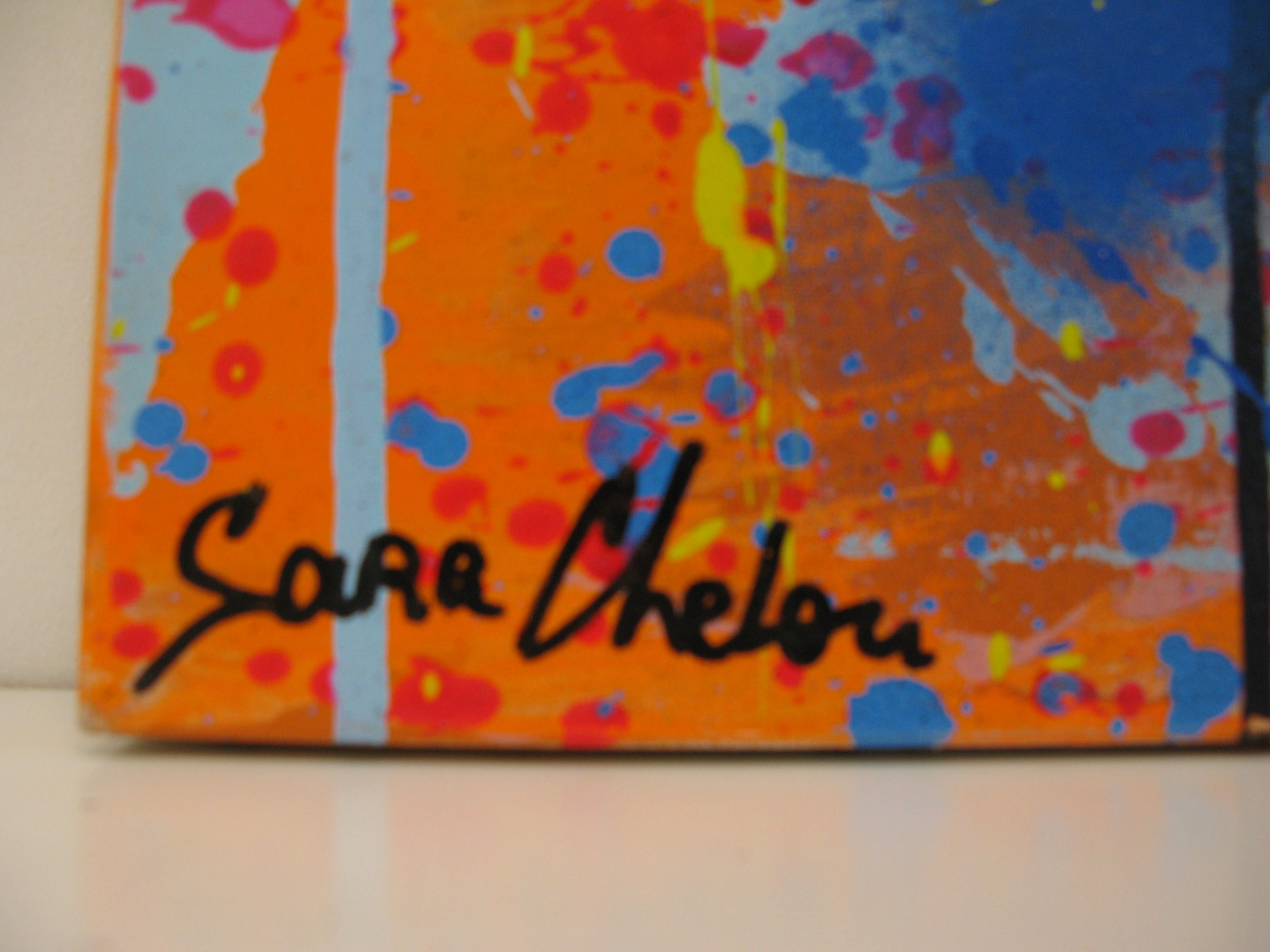Tableau de SARA CHELOU a pour titre American Graffiti style street pop art dim : SARA CHELOUprix:1300