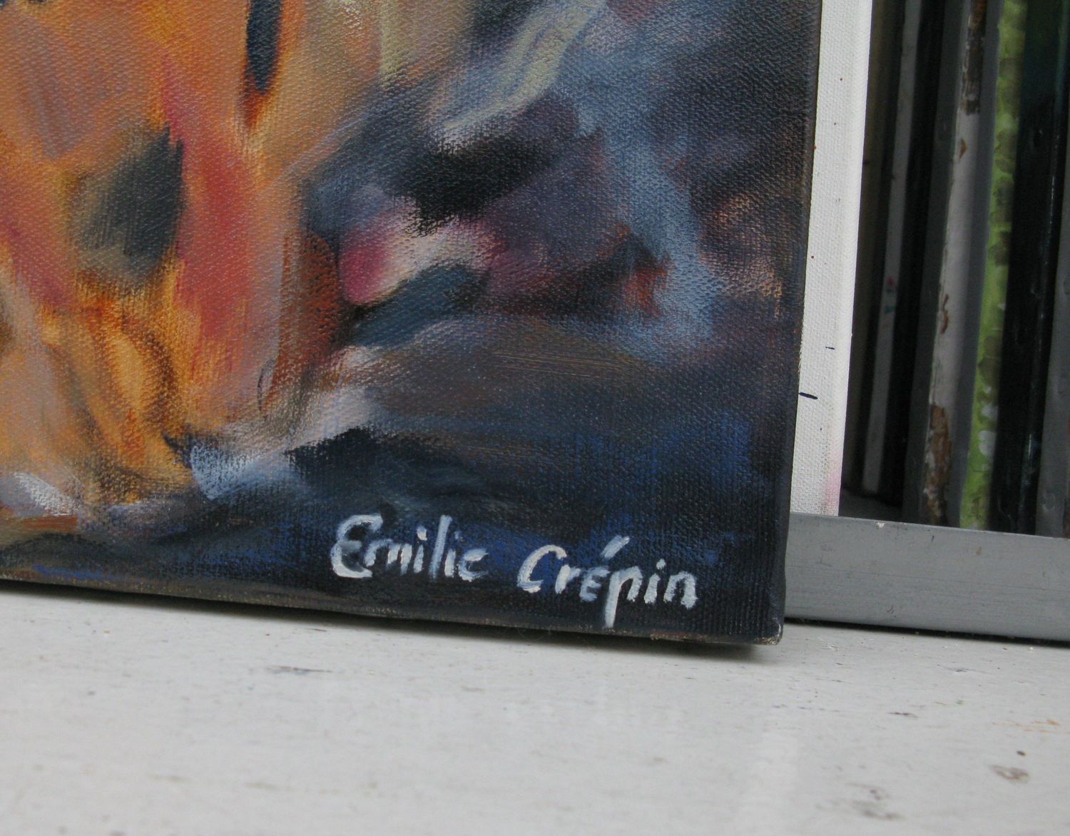 Tableau de EMILIE CREPIN a pour titre Leo style figuratif dim : EMILIE CREPINprix:1200
