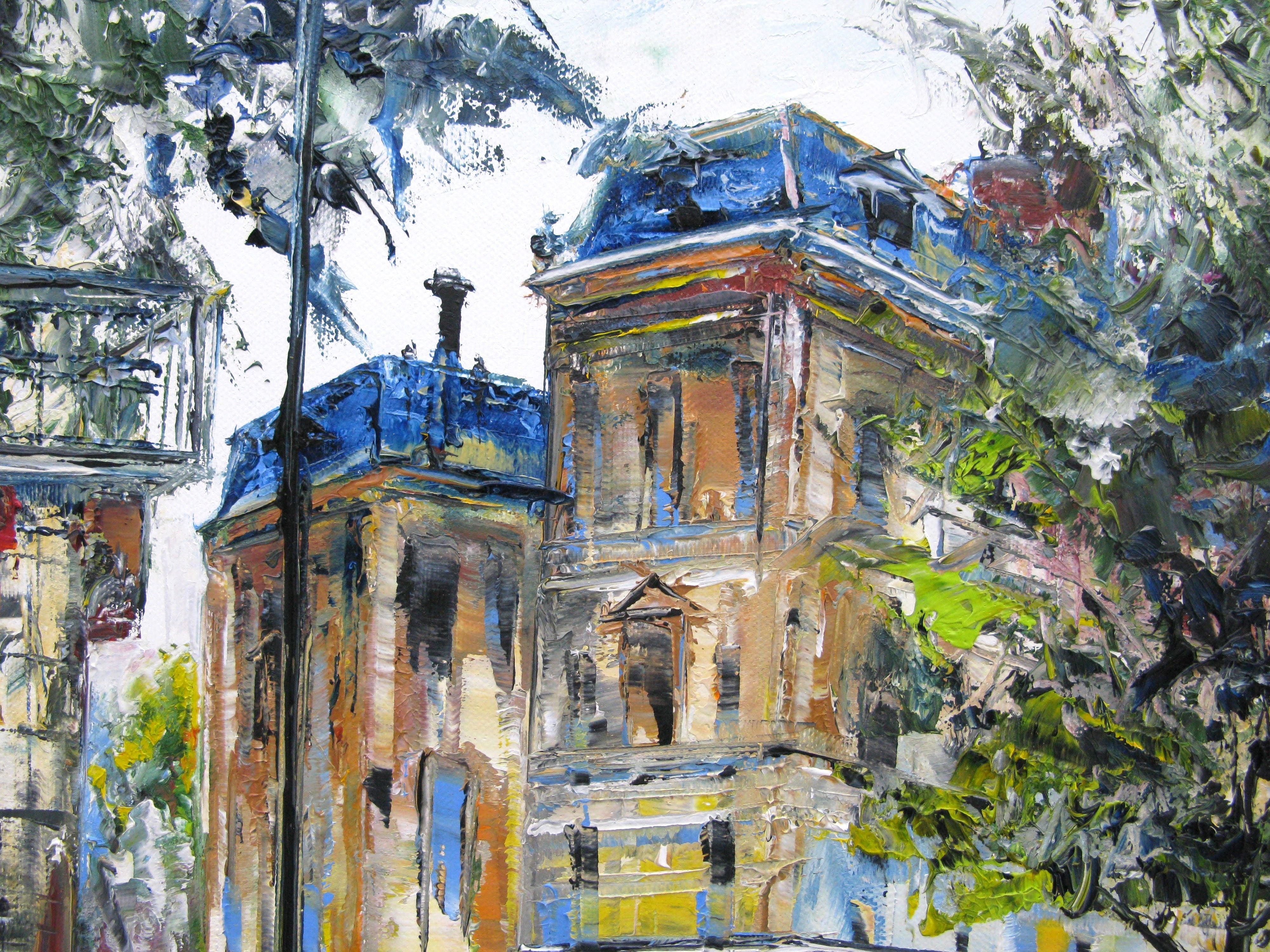 Tableau de PHIL a pour titre L'Etoile, Paris style figuratif dim : PHILprix:850