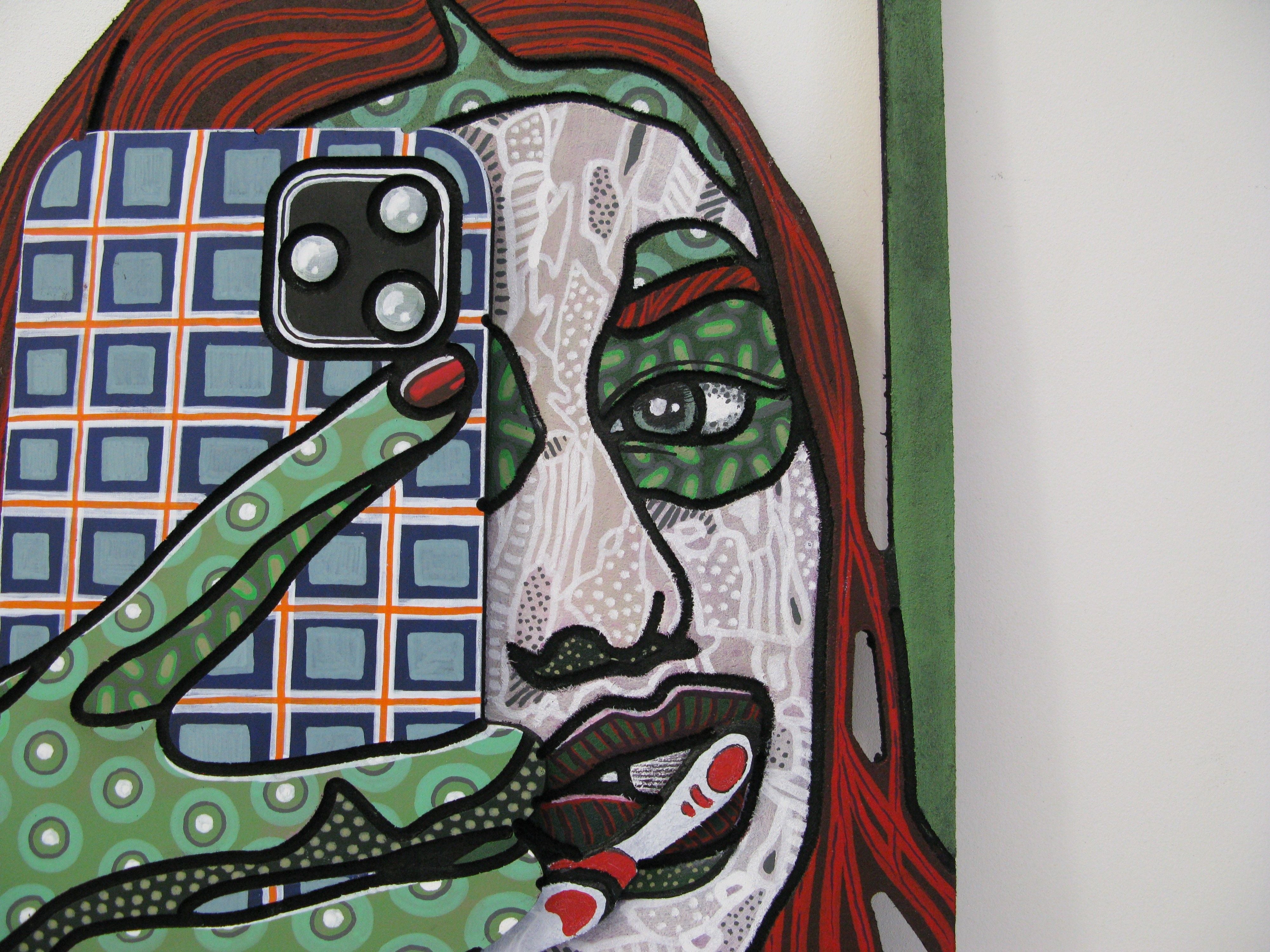 Sculpture de JACK JACQUOT a pour titre Miroir Miroir style street pop art dim : JACK JACQUOTprix:800