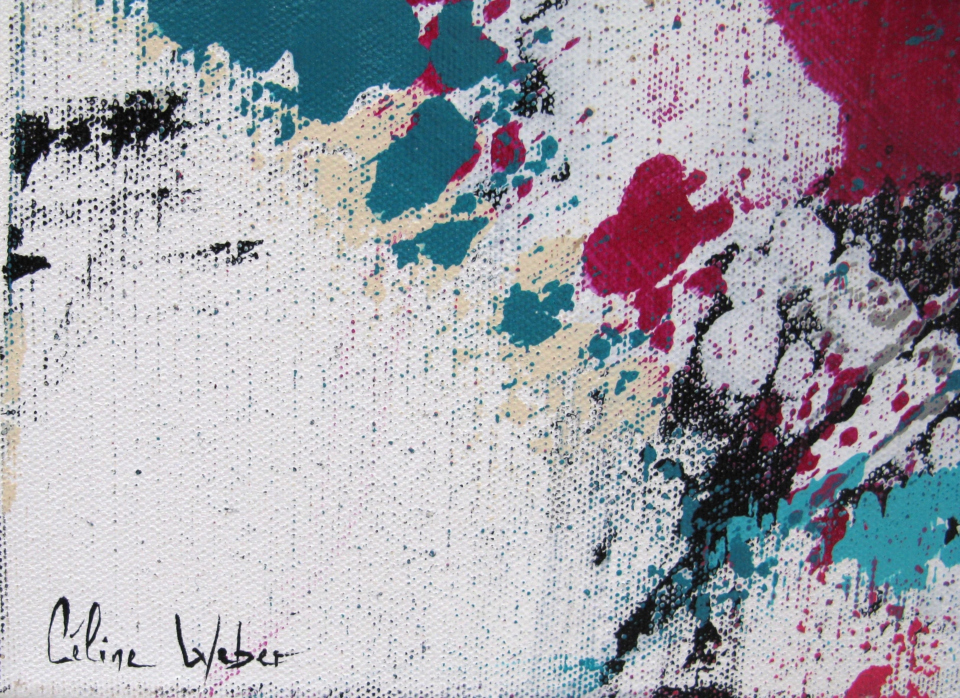 Tableau de CELINE WEBER a pour titre STONE ÉQUATEUR style abstrait dim : CELINE WEBERprix:1150