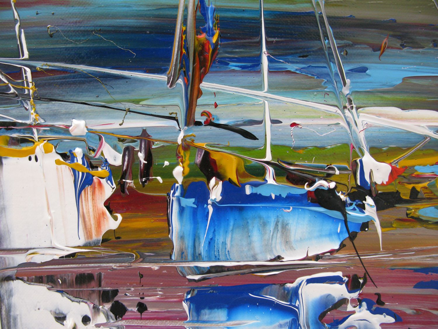 Tableau de F. BOUTET a pour titre MARINE ABSTRAITE 73 style figuratif dim : F. BOUTETprix:900