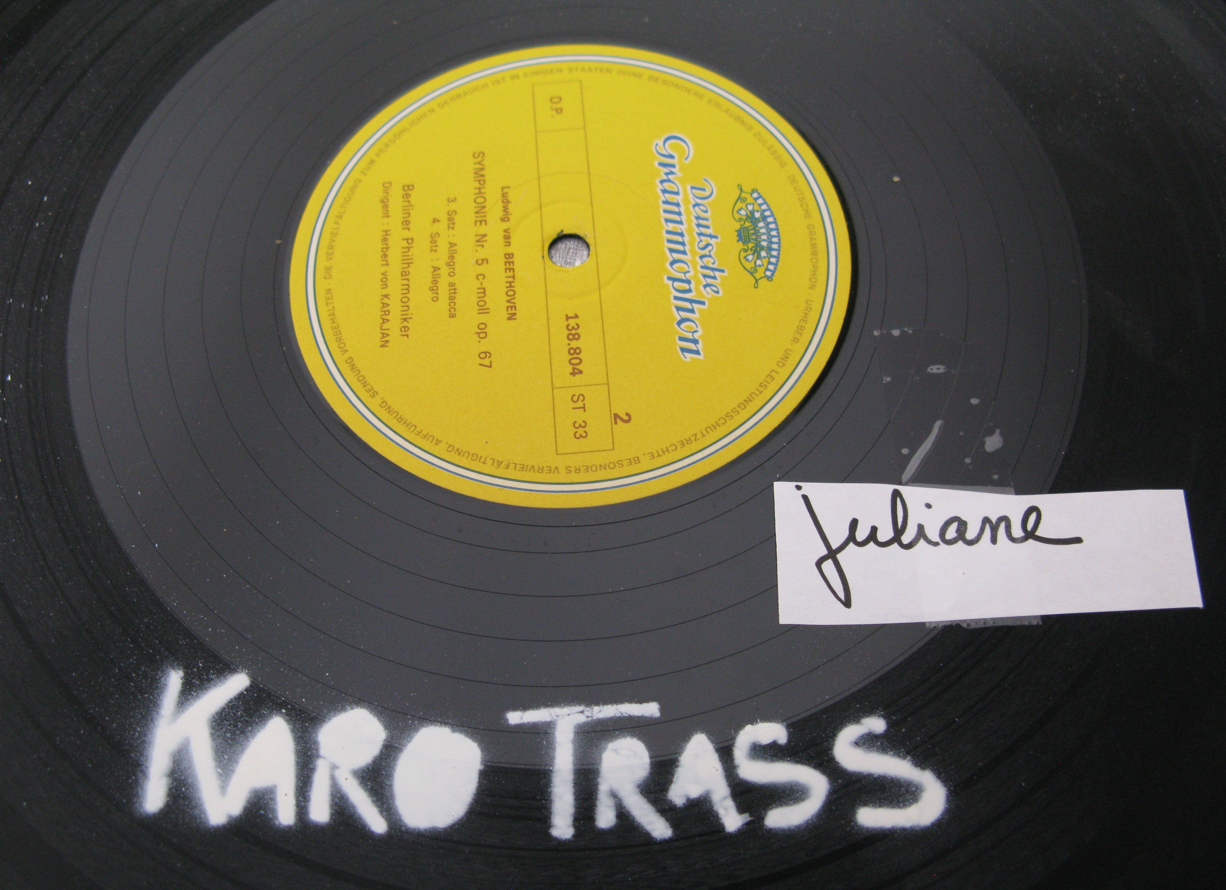 Tableau de KARO TRASS a pour titre Juliane style street pop art, street art dim : KARO TRASSprix:120