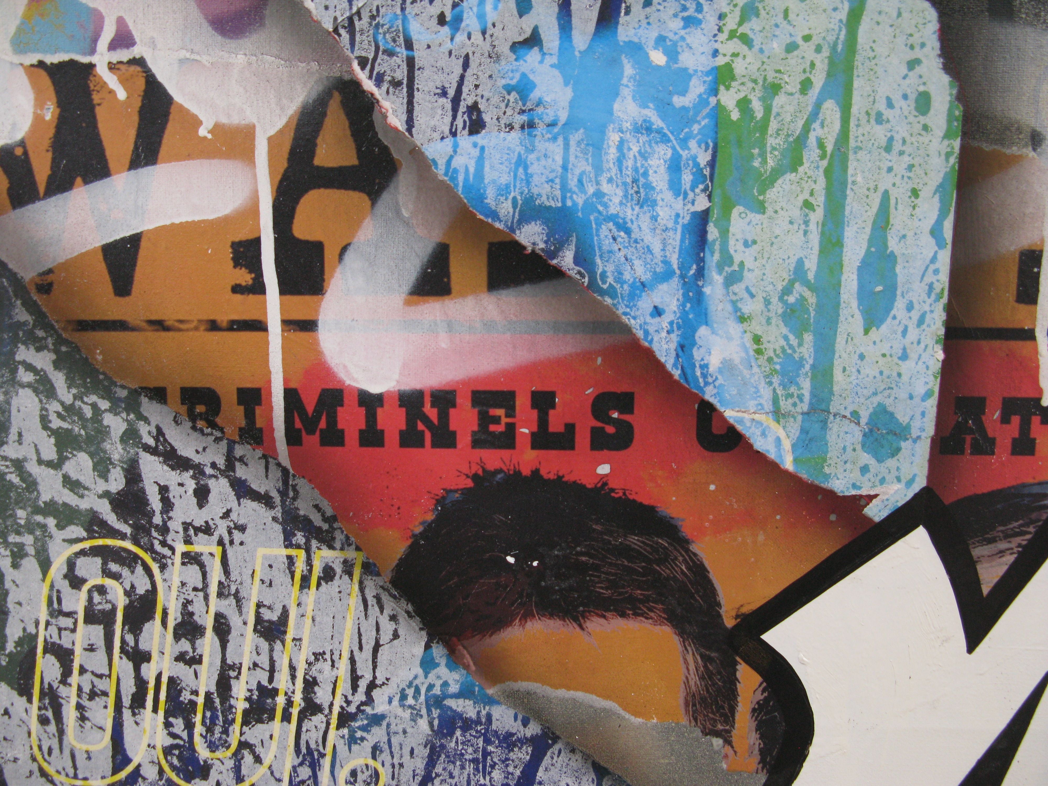 Tableau de KENY a pour titre Paradise Paris style graffiti, street art dim : KENYprix:800