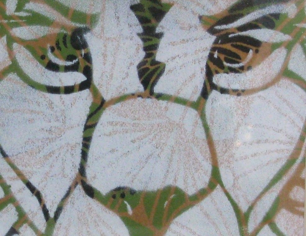 Tableau de KARO TRASS a pour titre Mon chat style street pop art, street art dim : KARO TRASSprix:50