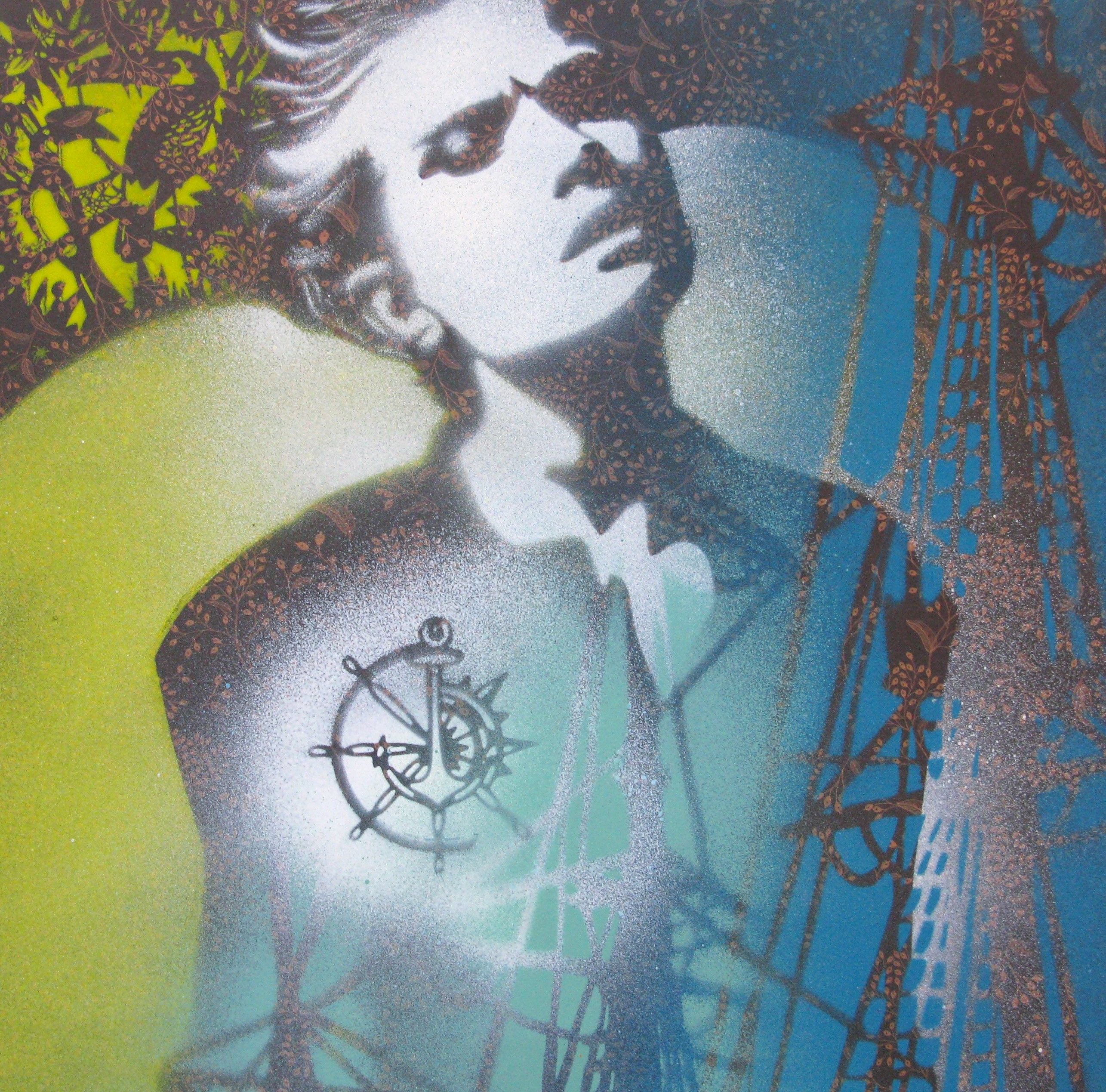 Tableau de KARO TRASS a pour titre Retour au port d'attache style street pop art, street art dim : KARO TRASSprix:90