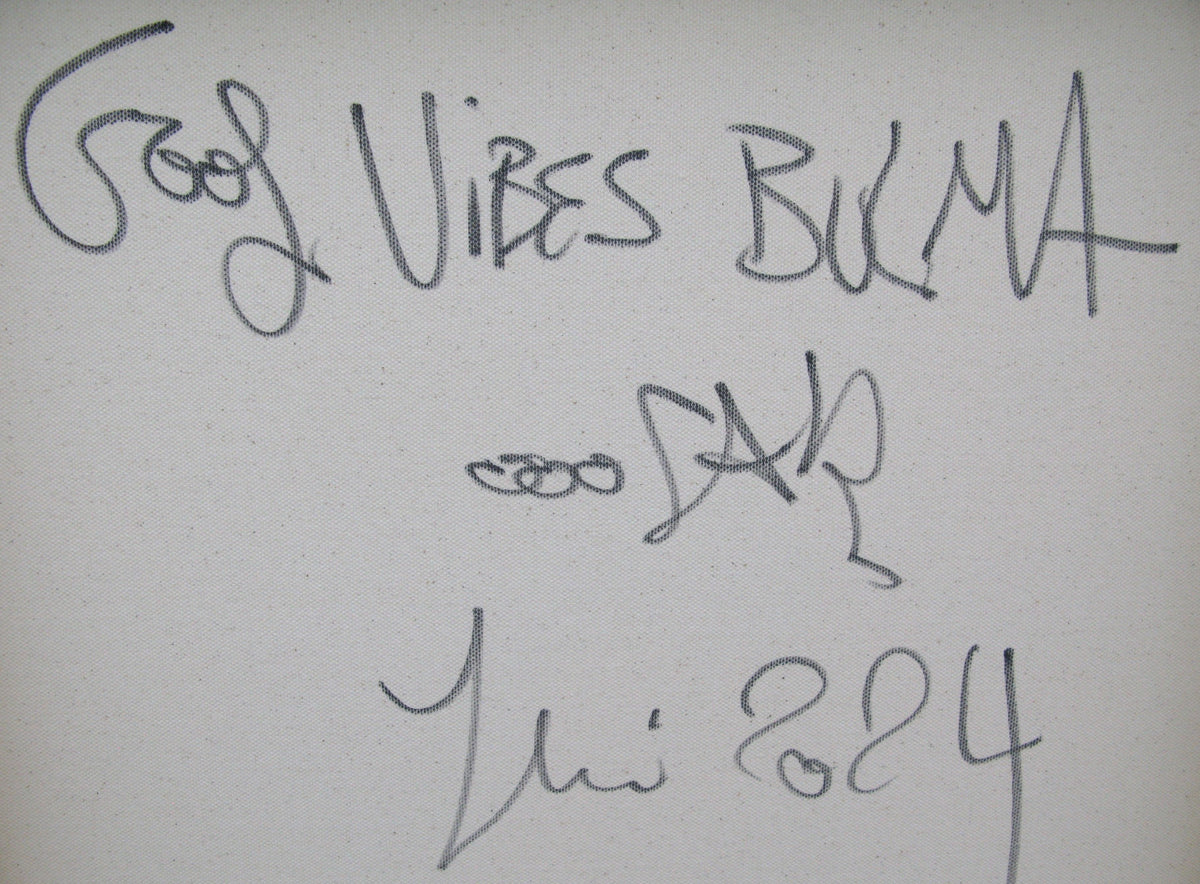 Tableau de RICO SAB a pour titre Good vibes bulma style street pop art, street art dim : RICO SABprix:950