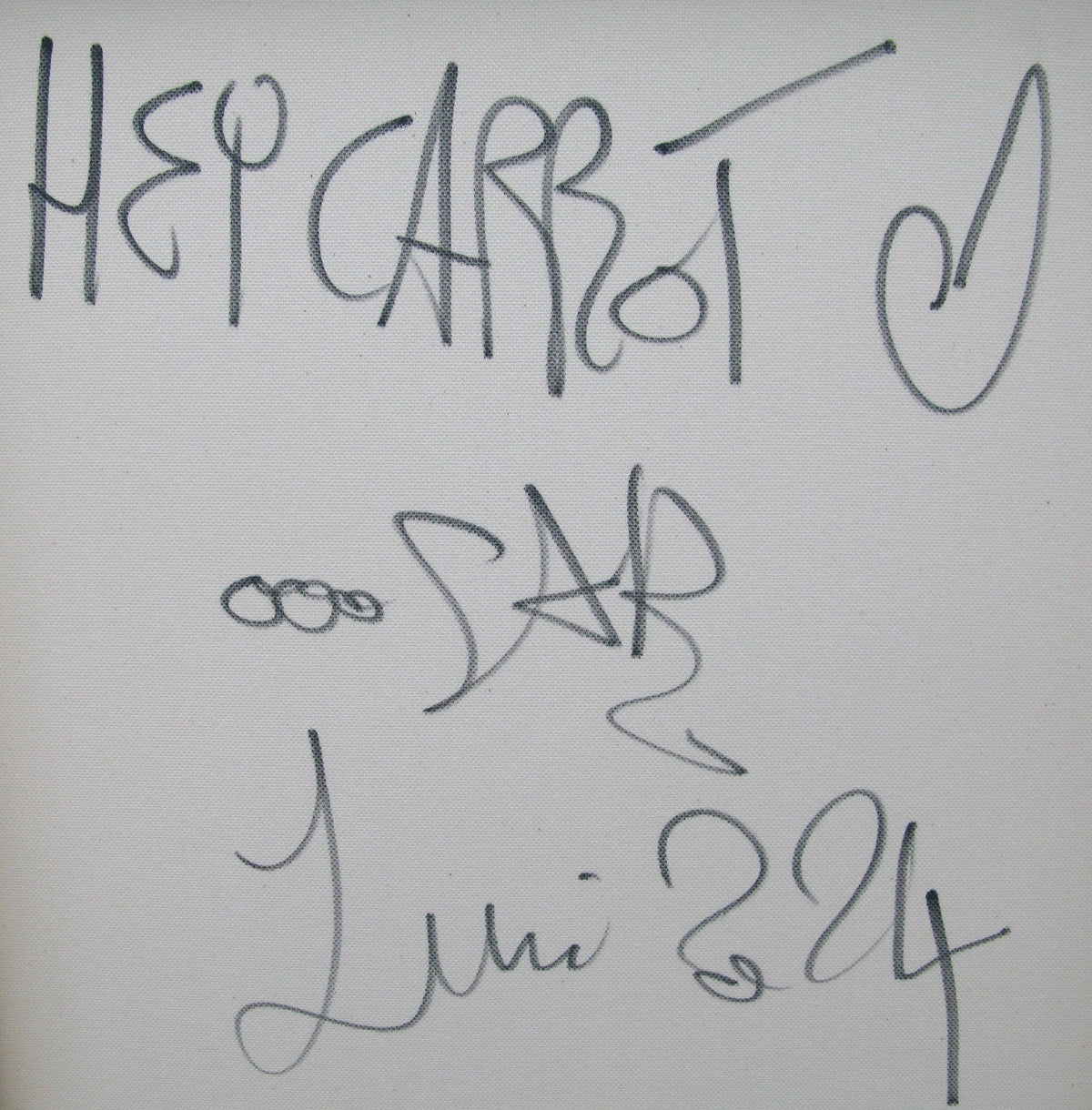 Tableau de RICO SAB a pour titre Hey carrot style street pop art, street art dim : RICO SABprix:950