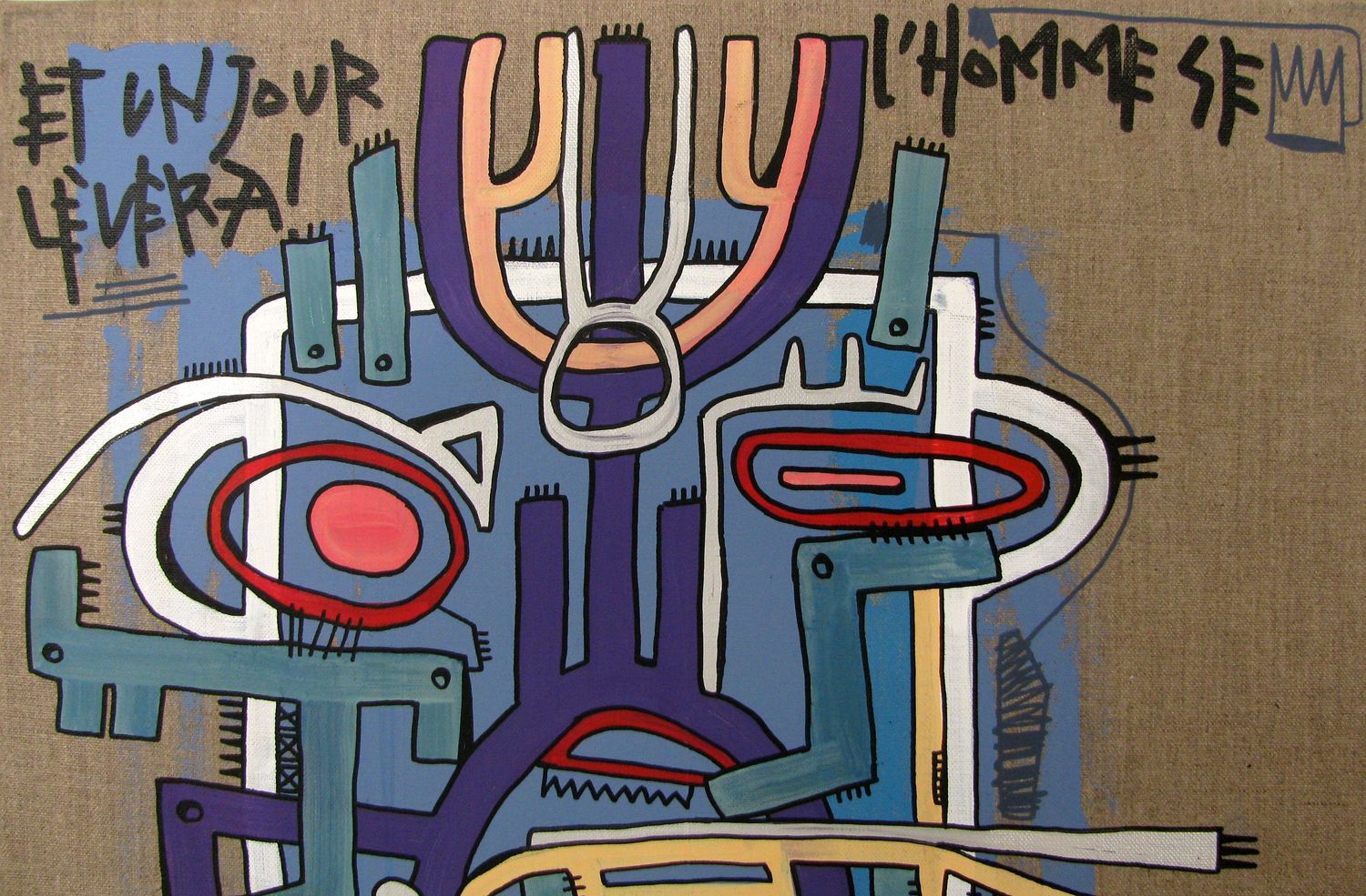 Tableau de TAREK a pour titre MASK #11 GEOMETRIK style graphique dim : TAREKprix:850