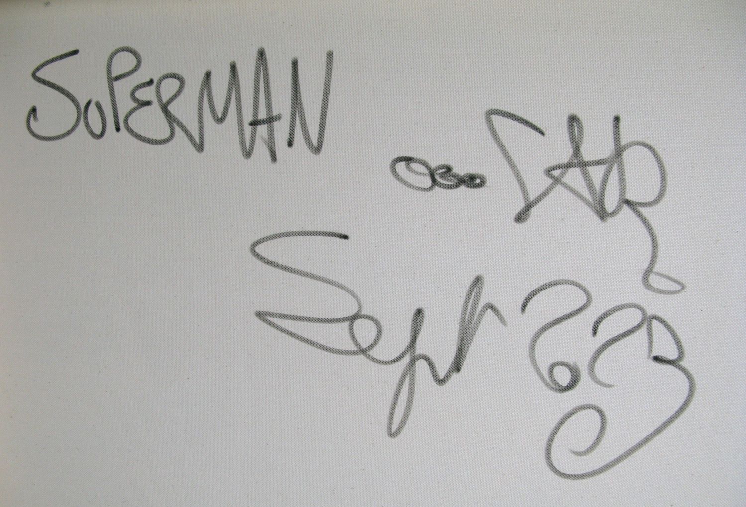 Tableau de RICO SAB a pour titre Superman style street pop art, street art dim : RICO SABprix:1350