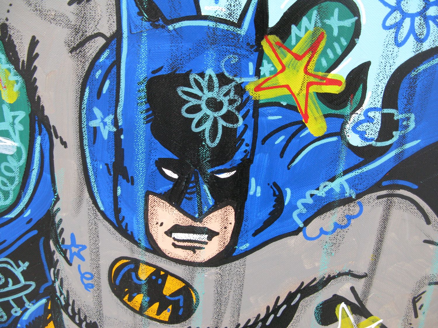 Tableau de RICO SAB a pour titre Yo Batman style street pop art, street art dim : RICO SABprix:1350