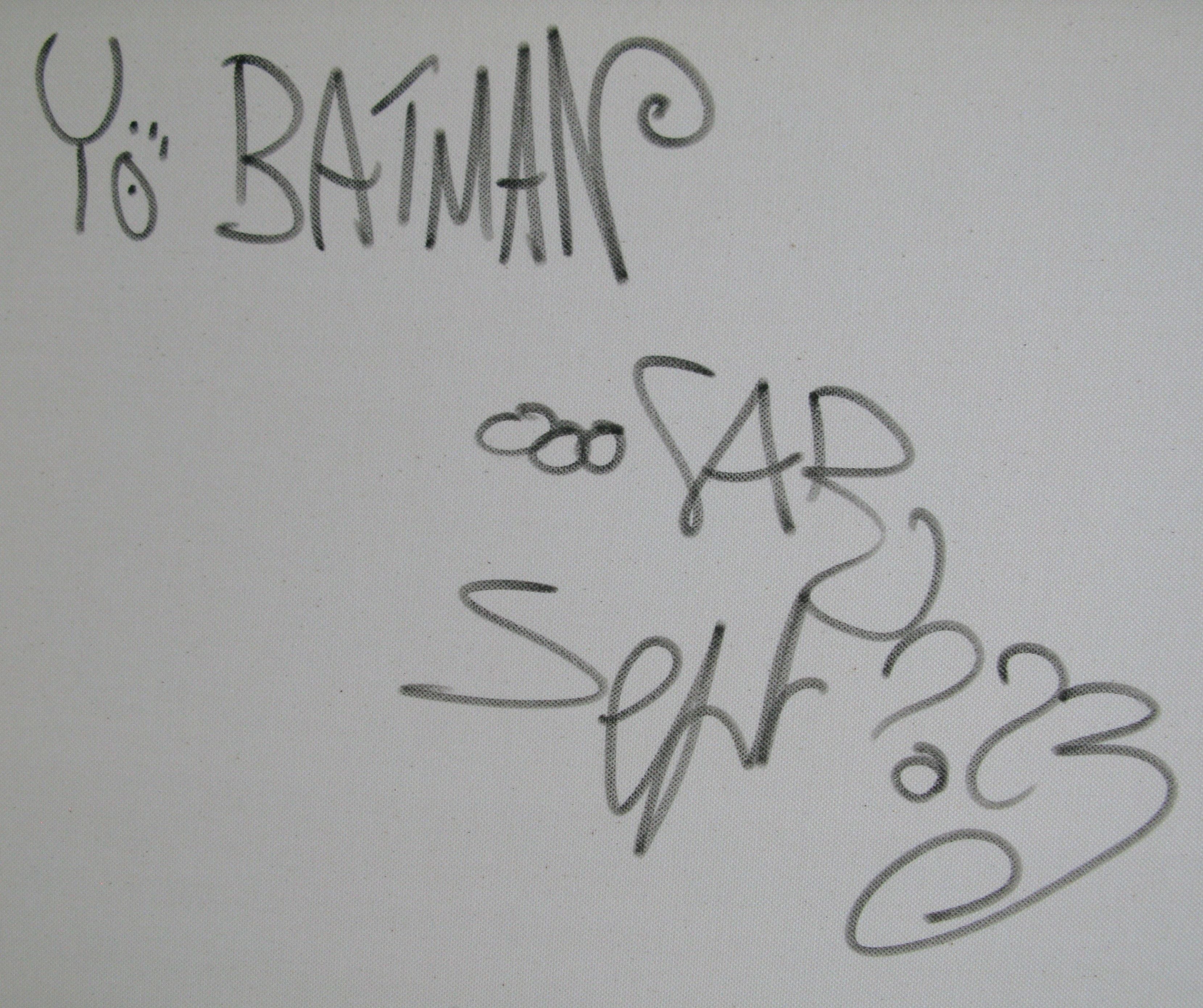 Tableau de RICO SAB a pour titre Yo Batman style street pop art, street art dim : RICO SABprix:1350