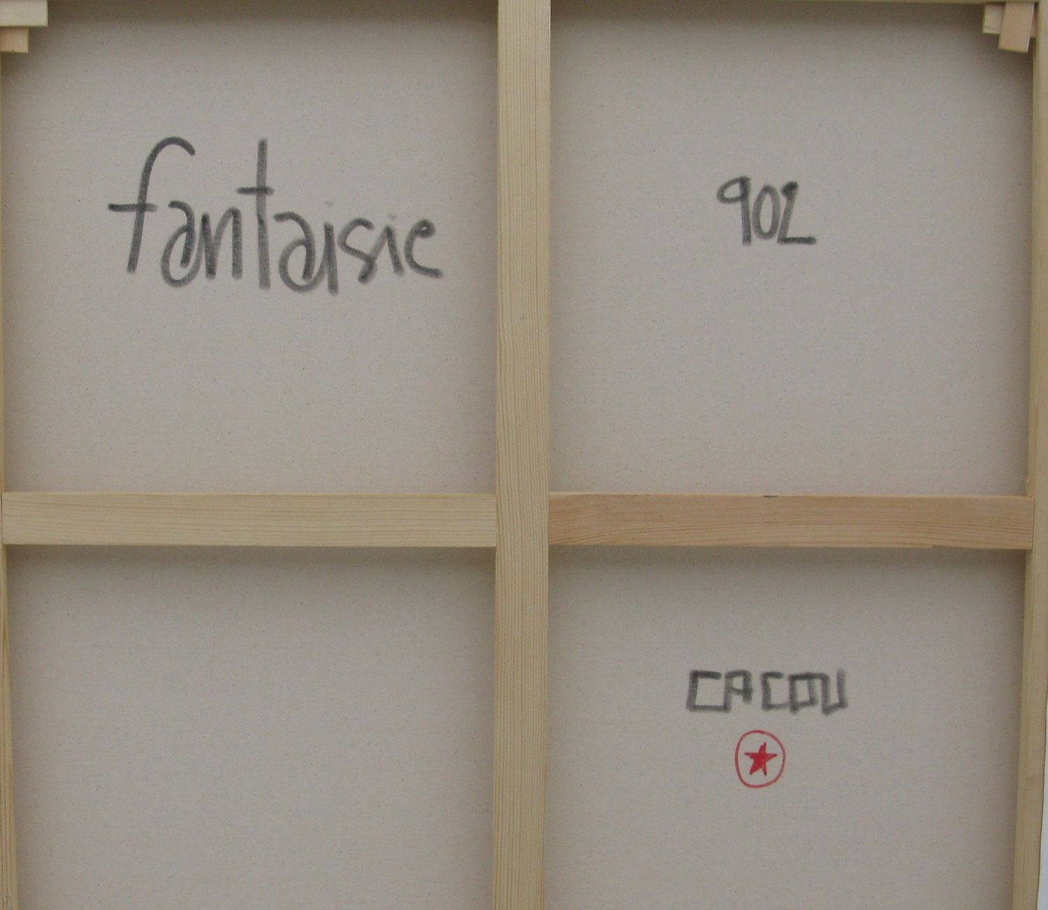 Tableau de CACOU a pour titre FANTAISIE style graphique dim : CACOUprix:550