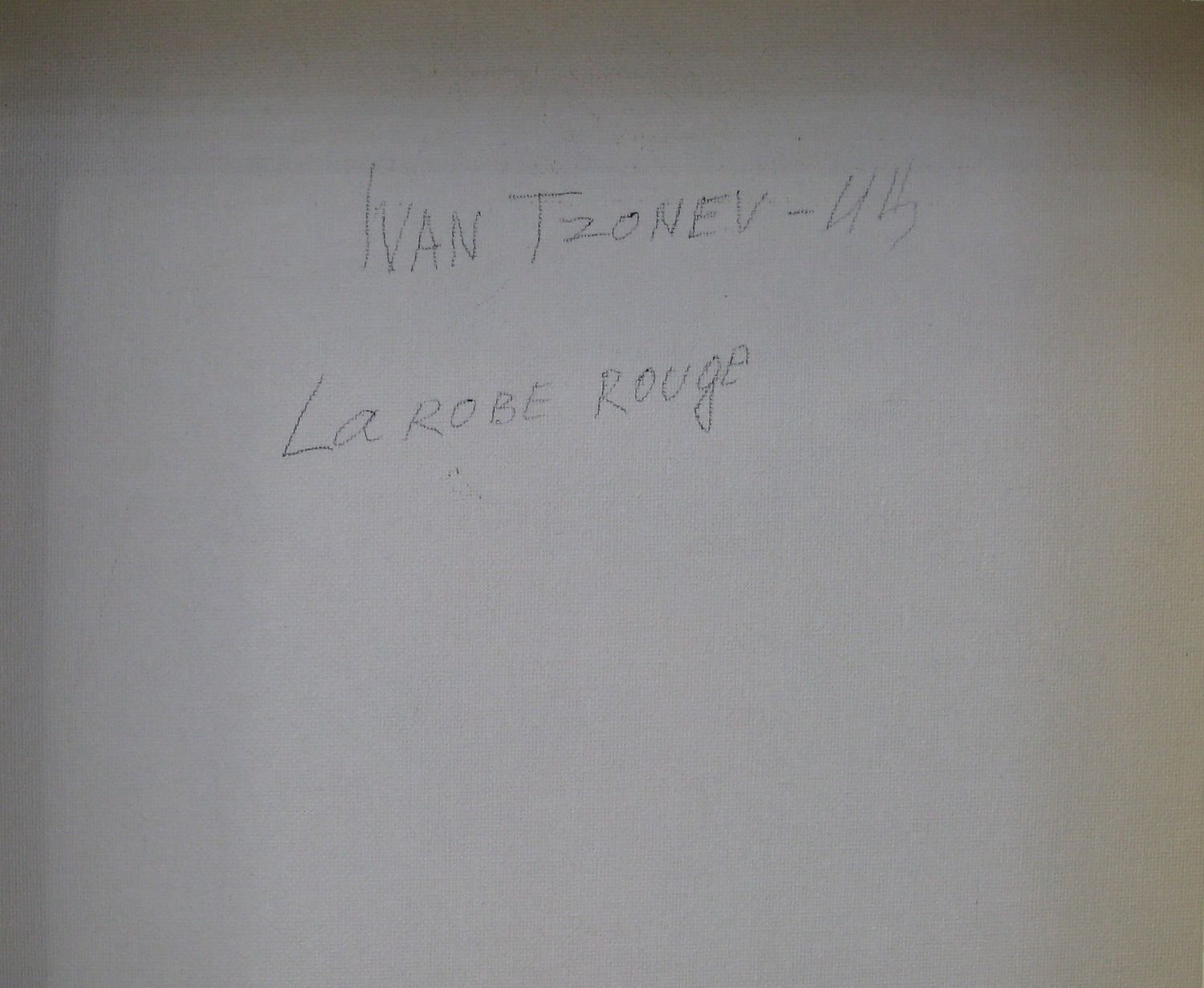 Tableau de IVAN TZONEV a pour titre La robe rouge style figuratif dim : IVAN TZONEVprix:160