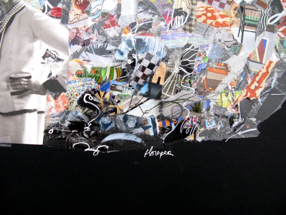 Editions d'art de FLOREPEA a pour titre De fil blanc cousu style street art, graphique dim : FLOREPEAprix:300