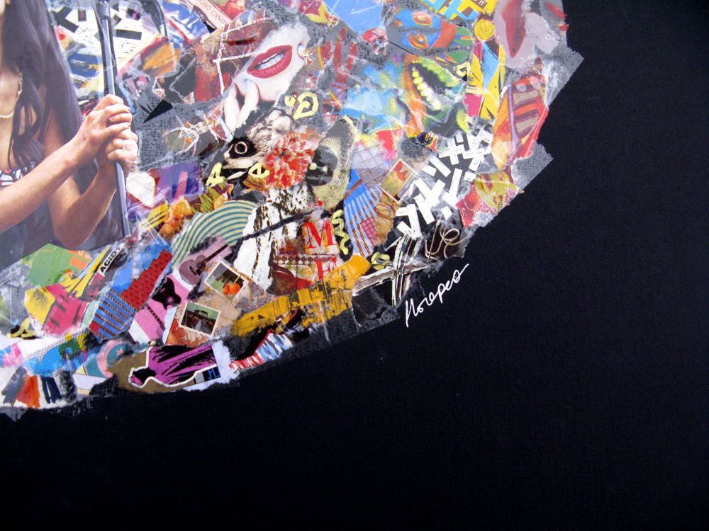 Editions d'art de FLOREPEA a pour titre Where's me black? style street art, graphique dim : FLOREPEAprix:300