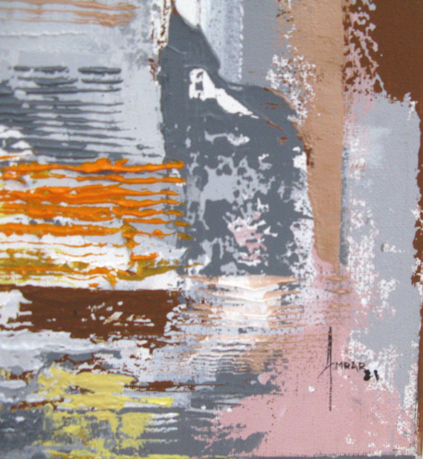 Tableau de FARID AMRAR a pour titre Fluage style abstrait dim : FARID AMRARprix:200