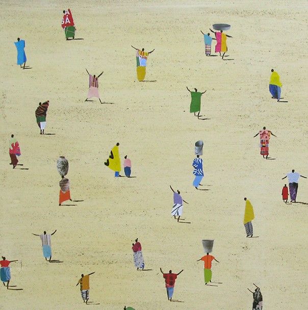 Tableau de MARCOS ZRIHEN NOWOTNY a pour titre Africa is alive style figuratif dim : MARCOS ZRIHEN NOWOTNYprix:1400