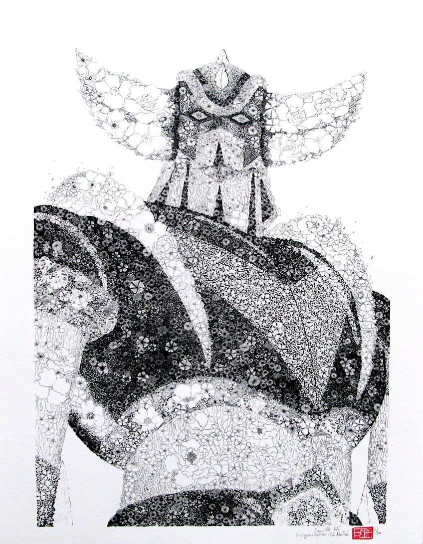 Editions d'art de CAMILLE POLI a pour titre GOLDO noir et blanc style figuratif, graphique dim : CAMILLE POLIprix:90