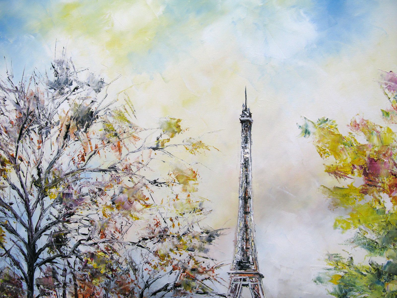 Tableau de PHIL a pour titre Jardins de Paris style no dim : PHILprix:850