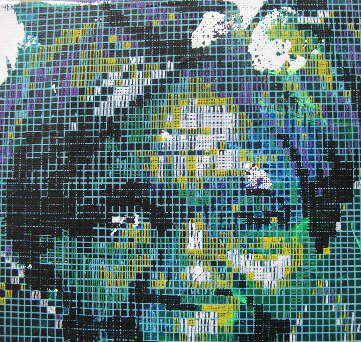 Tableau de NICOLAS JESBAC a pour titre Réappropriation Humaine-Sage 1 style street art dim : NICOLAS JESBACprix:100