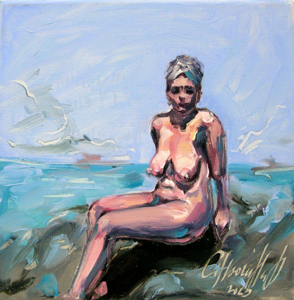 Tableau de OLENA SINIUHINA a pour titre Le lundi style figuratif dim : OLENA SINIUHINAprix:90
