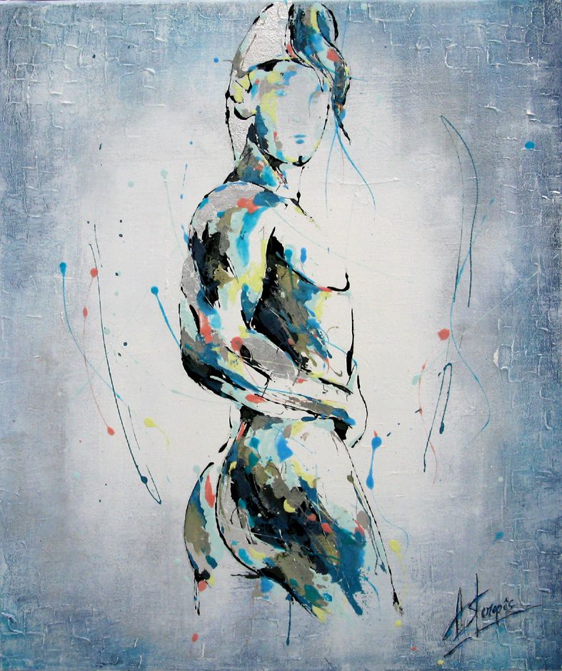 Tableau de AMANDYNE S. a pour titre LE CONQUISTADOR style figuratif dim : AMANDYNE S.prix:500