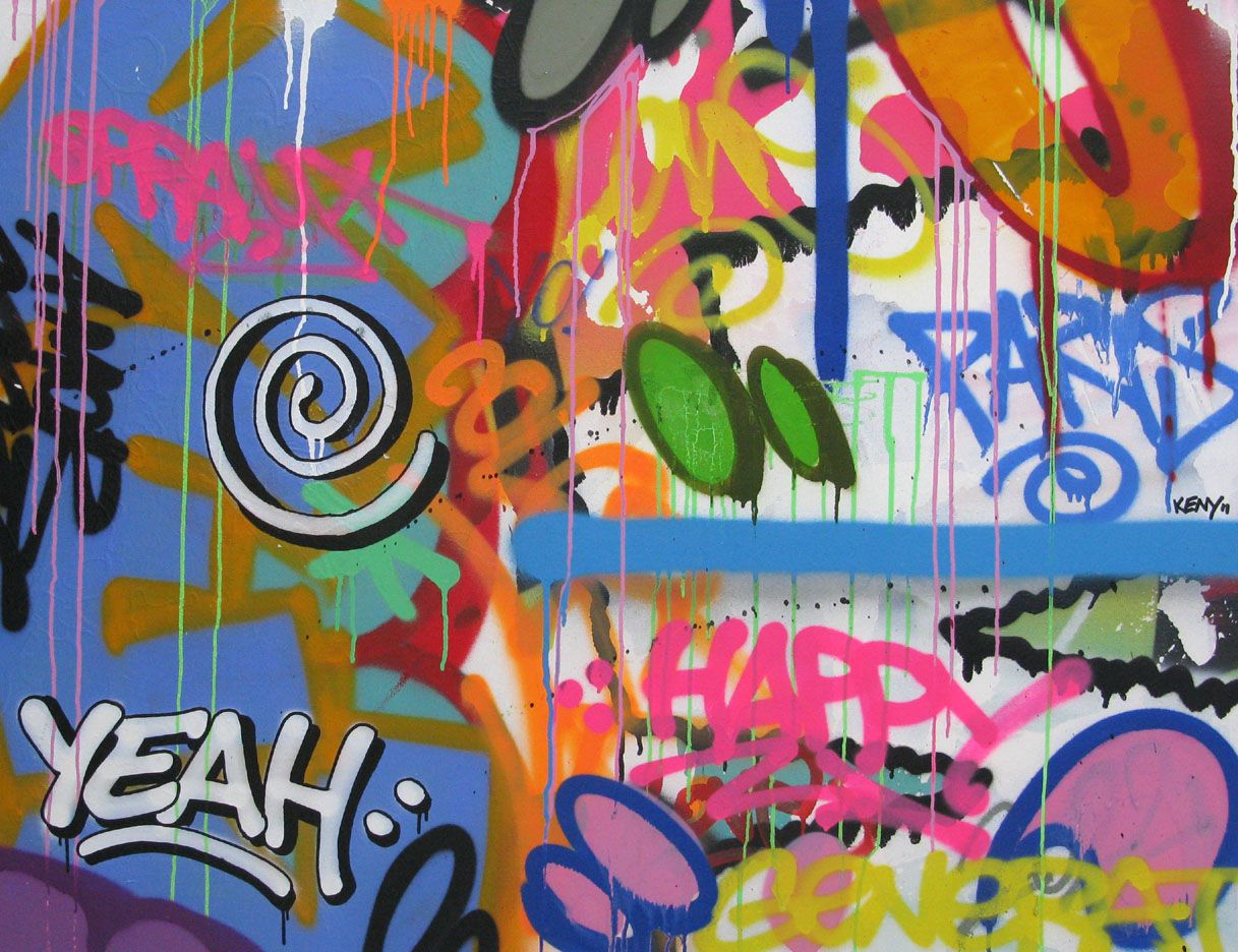 Tableau de KENY a pour titre Degration style graffiti, street art dim : KENYprix:800