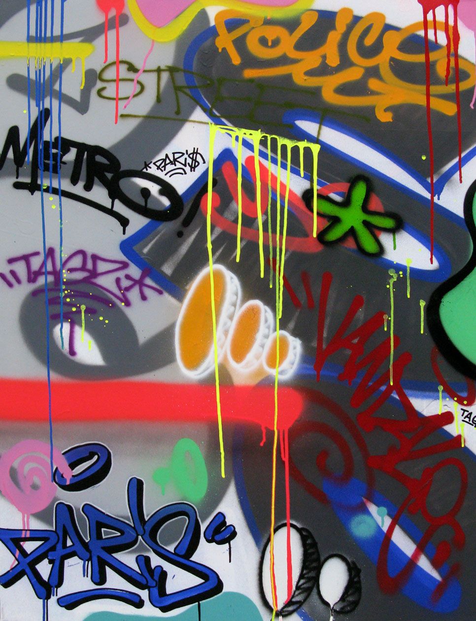 Tableau de KENY a pour titre COLORAMAX 16 style graffiti, street art dim : KENYprix:800