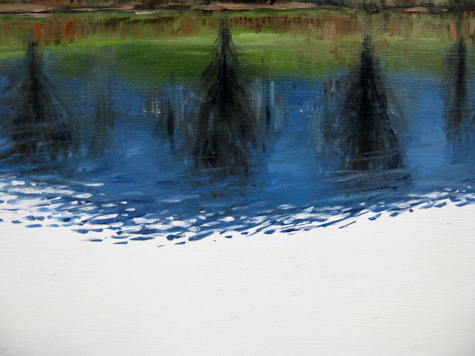 Tableau de ELISE BARAT a pour titre Rives style figuratif dim : ELISE BARATprix:900