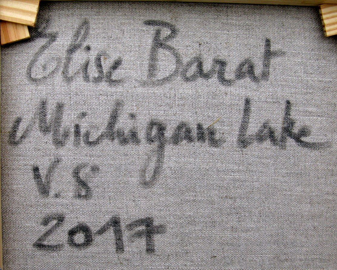 Tableau de ELISE BARAT a pour titre MICHIGAN LAKE V8 style abstrait dim : ELISE BARATprix:220