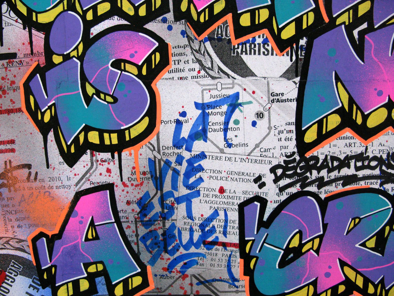 Tableau de KENY a pour titre GRAFFITI IS NOT A CRIME style graffiti, street art dim : KENYprix:300