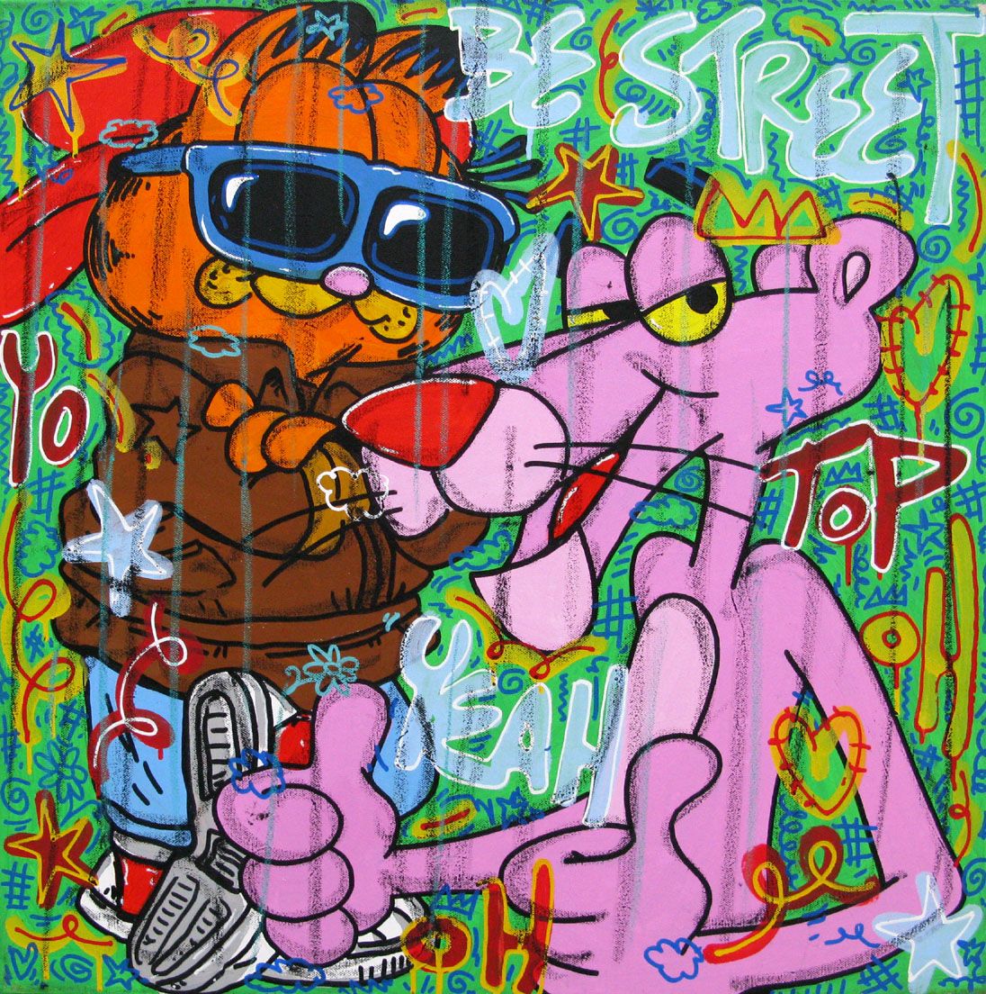 Tableau de RICO SAB a pour titre YO! style street pop art, street art dim : RICO SABprix:320