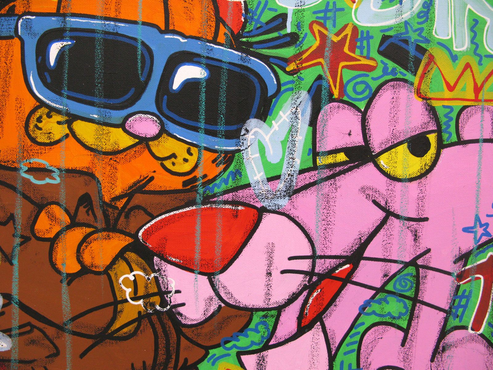 Tableau de RICO SAB a pour titre YO! style street pop art, street art dim : RICO SABprix:320