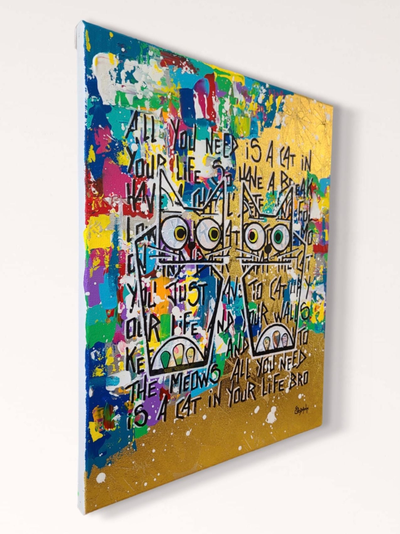 Tableau de Stephanie Godann a pour titre I'm extremely addictive babe style street art dim : Stephanie Godannprix:410