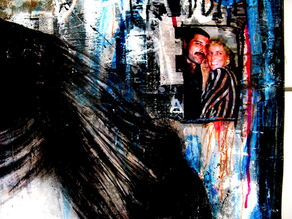 Tableau de THIERRY RASINE a pour titre Diana style street pop art, street art dim : THIERRY RASINEprix:1400