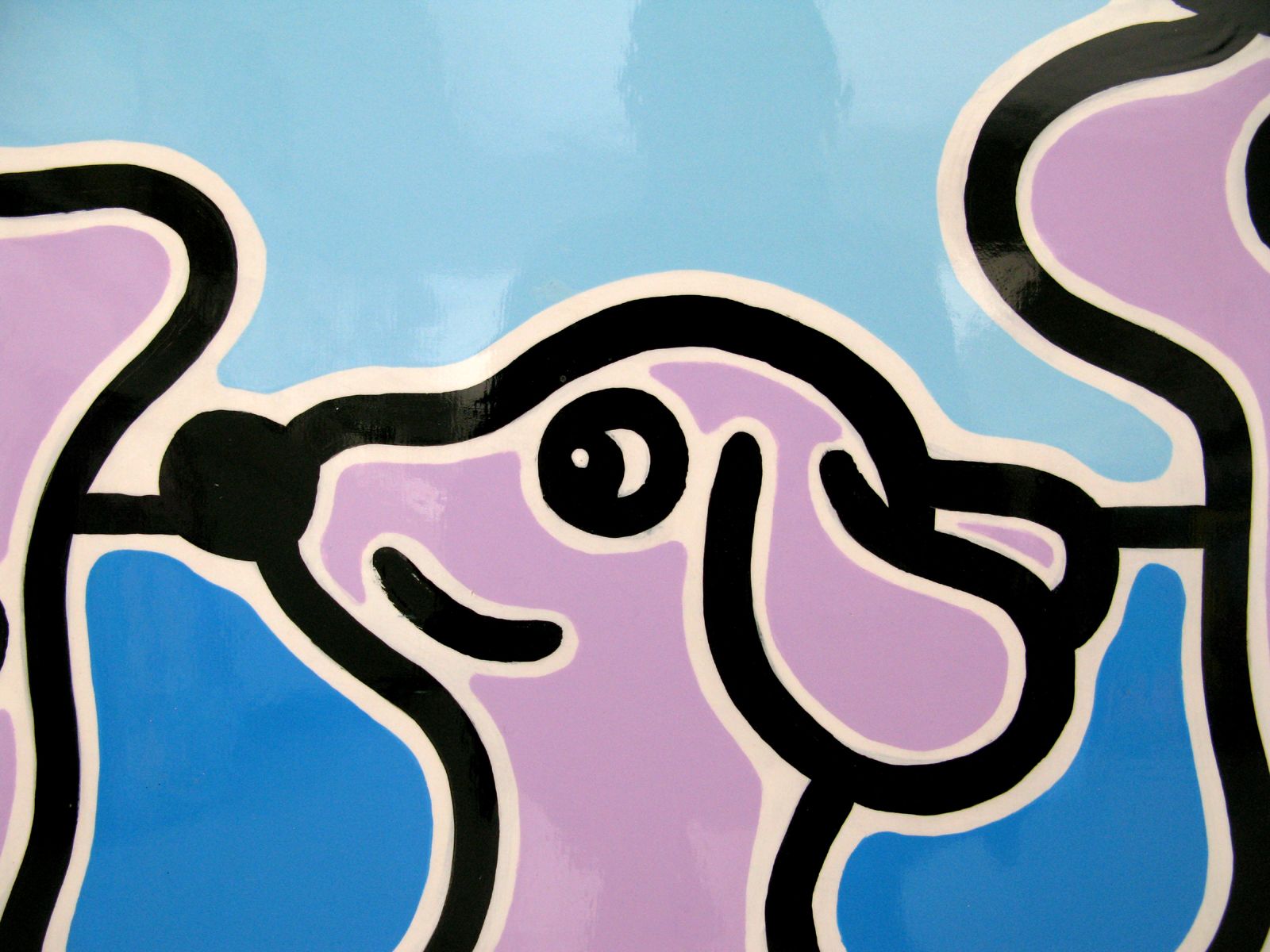 Tableau de MOUSTACHE BLEUE a pour titre Sans titre style figuratif dim : MOUSTACHE BLEUEprix:750