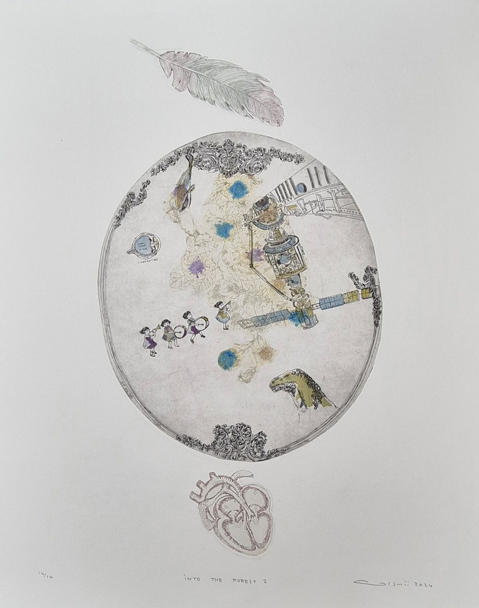 Editions d'art de ATSUKO ISHII a pour titre INTO THE FOREST 2 style figuratif dim : ATSUKO ISHIIprix:250