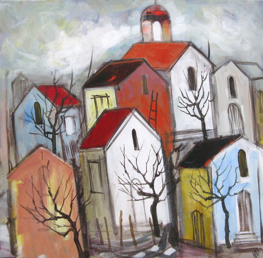 Tableau de IVAN TZONEV a pour titre SELO-N style figuratif dim : IVAN TZONEVprix: